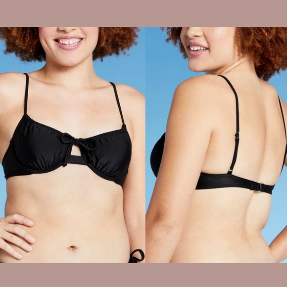 NWT Xhilaration Shirred Bikini Top ( Small ) Cheeky High Waist Bottom ( XS ) - Picture 12 of 12